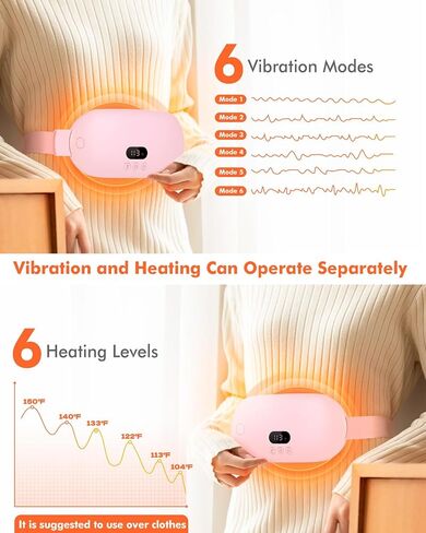 Stocking Stuffers for Women Portable Heating Pad for Period Cramps Cordless Electric Menstrual Heating Pad for Cramp Relief Travel Idea Christmas Gifts for Women Her Mom Teens Girls Mother Girlfriend in Saudi Arabia