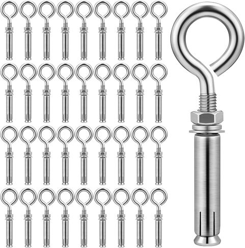 36 جهاز كمبيوتر شخصى M8 الكتف العين البراغي الثقيلة الكتف تأخر Eyebolts 304 الفولاذ المقاوم للصدأ جدار الخرسانة السنانير المراسي المسمار لسقف الجدار المنزلي لوازم البناء الخرسانية in Saudi Arabia