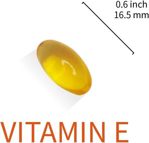 Lovita Vitamin E 400 IU Softgels, Natural Vitamin E 268 mg (as D Alpha Tocopherol), Vegan Vitamin E for Healthy Skin, Hair, Nails & Immune System Support, 60 Vegetarian Softgels in Saudi Arabia