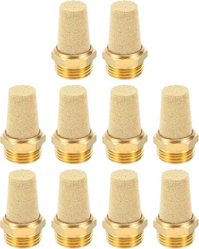 كاتم صوت عادم برونزي متكلس مقاس 1/2 بوصة NPT من باتيكل، 10 قطع كاتم صوت هوائي نحاسي in Kuwait