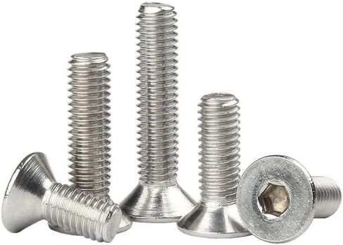 260 قطعة M3 مقبس سداسي مسطح الرأس مسامير غاطسة مجموعة متنوعة من صامولة المسمار - 304 الفولاذ المقاوم للصدأ - M3 × 6 مم / 8 مم / 12 مم / 16 مم / 20 مم / 25 مم تشكيلة براغي غاطسة in Kuwait