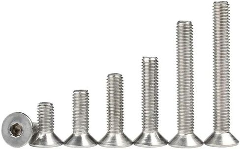 260 قطعة M3 مقبس سداسي مسطح الرأس مسامير غاطسة مجموعة متنوعة من صامولة المسمار - 304 الفولاذ المقاوم للصدأ - M3 × 6 مم / 8 مم / 12 مم / 16 مم / 20 مم / 25 مم تشكيلة براغي غاطسة in Kuwait