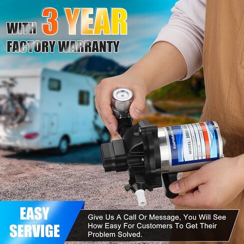 High-End 2088-554-144/2088-403-144 Fresh Water Pump,12 VDC,3.5 Gallons Per Minute,45 Psi,1/2MNPT Connection,Water Delivery Pump for RV or Marine Use,No Noise,Includes Detachable Filters! in Saudi Arabia