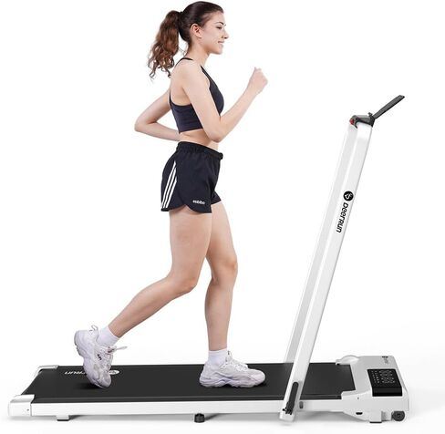 DeerRun 3 in 1 Folding Treadmills for Home, 3.0HP Powerful and Quiet Under Desk Treadmill, 300 lbs Capacity Foldable Walking Pad Treadmill with Remote Control and Space Saving, Free Installation in Saudi Arabia