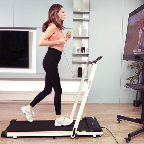 DeerRun 3 in 1 Folding Treadmills for Home, 3.0HP Powerful and Quiet Under Desk Treadmill, 300 lbs Capacity Foldable Walking Pad Treadmill with Remote Control and Space Saving, Free Installation in Saudi Arabia