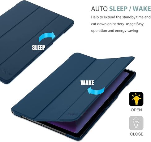 غطاء ProCase لجهاز Galaxy Tab S8 Plus 2022/ Tab S7 FE 2021/ Tab S7 Plus 2020 مقاس 12.4 بوصة، جراب واقٍ نحيف قابل للطي وغطاء خلفي ذكي لجهاز Galaxy Tab S8+ / S7 FE / S7+ مقاس 12.4 بوصة - أسود in Saudi Arabia