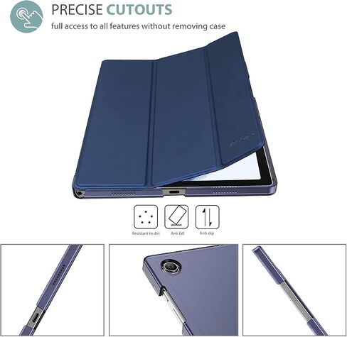 غطاء ProCase لجهاز Galaxy Tab S8 Plus 2022/ Tab S7 FE 2021/ Tab S7 Plus 2020 مقاس 12.4 بوصة، جراب واقٍ نحيف قابل للطي وغطاء خلفي ذكي لجهاز Galaxy Tab S8+ / S7 FE / S7+ مقاس 12.4 بوصة - أسود in Saudi Arabia