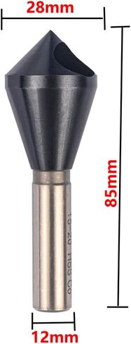 Cobalt Single End Countersink Drill Bits Set, TiAlN Coated 90 Degree Heavy Duty M35 Countersink Chamfer Tool for Metal, Stainless Steel, Copper, Wood, Fiberboard, 15-20MM in Kuwait
