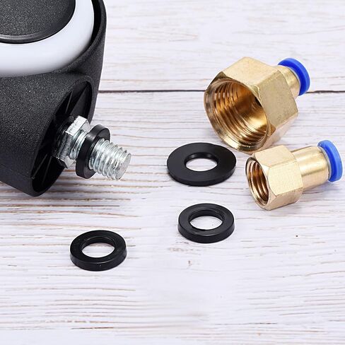 PATIKIL M8 Rubber Flat Washer, 40 Pack 8mm ID 18mm OD 1.5mm Thick Sealing Spacer Gasket Ring for Faucet Pipe Water Hose Fastener Bolt, Black in Saudi Arabia