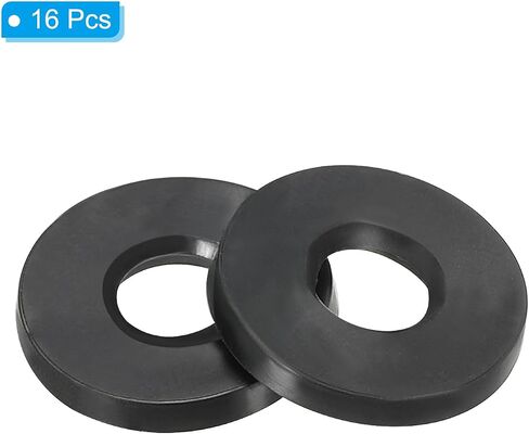 PATIKIL M8 Rubber Flat Washer, 40 Pack 8mm ID 18mm OD 1.5mm Thick Sealing Spacer Gasket Ring for Faucet Pipe Water Hose Fastener Bolt, Black in Saudi Arabia