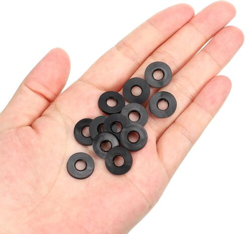 PATIKIL M8 Rubber Flat Washer, 40 Pack 8mm ID 18mm OD 1.5mm Thick Sealing Spacer Gasket Ring for Faucet Pipe Water Hose Fastener Bolt, Black in Saudi Arabia