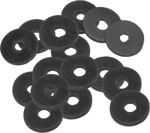 PATIKIL M8 Rubber Flat Washer, 40 Pack 8mm ID 18mm OD 1.5mm Thick Sealing Spacer Gasket Ring for Faucet Pipe Water Hose Fastener Bolt, Black in Saudi Arabia