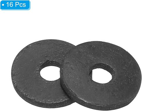 PATIKIL M8 Rubber Flat Washer, 40 Pack 8mm ID 18mm OD 1.5mm Thick Sealing Spacer Gasket Ring for Faucet Pipe Water Hose Fastener Bolt, Black in Saudi Arabia