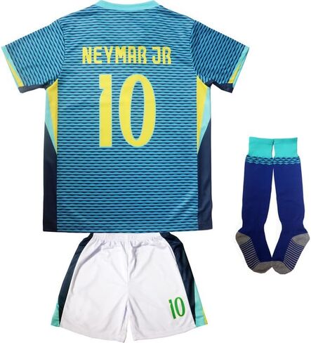 2024 البرازيل # 10 كوبا أمريكا نيمار بعيدا للأطفال كرة القدم جيرسي السراويل مجموعة الجوارب مجموعة أحجام الشباب in Saudi Arabia