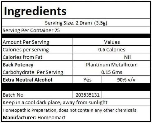 Platinum Metallicum Homeopathy Pellets (Pills) in 1M Potency, Pack of 3 in Kuwait