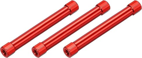 MECCANIXITY Hex Aluminium Standoff Column Spacer,Standoffs Hexagonal Spacers M3x60mm,Spacers Assortment Kit for RC Airplane,FPV Quadcopter,CNC,Red,Pack of 3 in Saudi Arabia