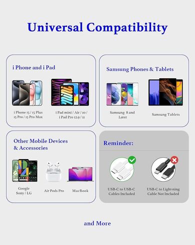 Type C Charger Fast Charging, 2 Pack 25W USB C Charger Type C Super Fast Charging with 10 FT Android Phone Fast Charger USB C Cable Compatible with Galaxy S24 Ultra/S23/S22/S21/S20/Phone 15 Pro Max in Saudi Arabia