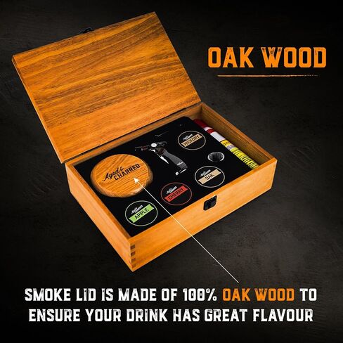 Whiskey Cocktail Smoker Kit with Torch & 4 Flavors Wood Chips - Premium USA Oak Smoker - Old Fashioned Smoker Kit - Bourbon Gifts for Men (with Butane) in Saudi Arabia
