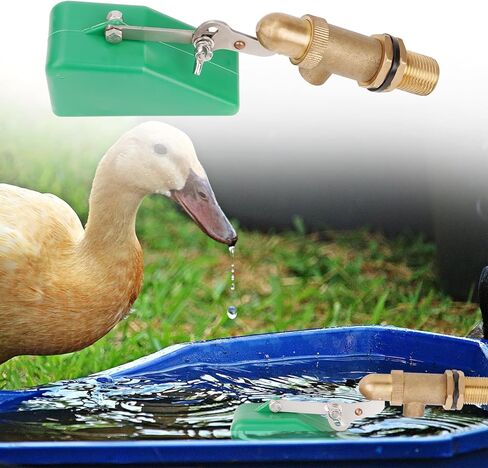 تعويم الكرة صمام النحاس مع 1/2 بوصة إمدادات أنبوب الذكور البلاستيك صمام تعويم المياه مع ذراع قابل للتعديل التلقائي ملء تغذية لحمام السباحة، خزان المياه، أحواض السمك، حوض مياه الماشية (4 حزمة، الأخضر) in Kuwait