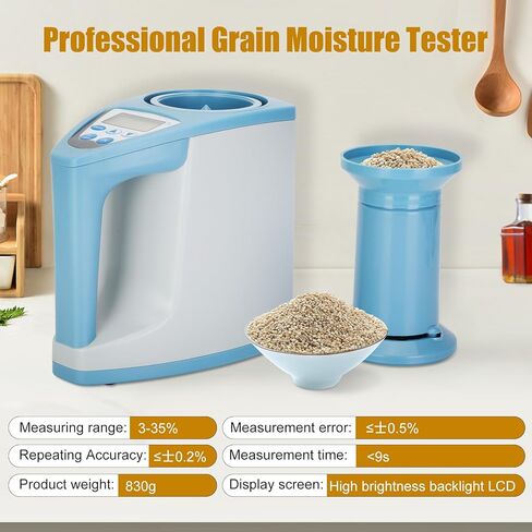 جهاز قياس رطوبة الحبوب، جهاز قياس رطوبة الحبوب الذكي لاختبار رطوبة الحبوب بـ 24 حبة، محلل رطوبة الحبوب الرقمي عالي الدقة لحبوب القهوة والقمح in Kuwait