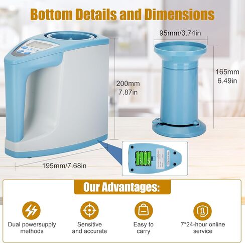 جهاز قياس رطوبة الحبوب، جهاز قياس رطوبة الحبوب الذكي لاختبار رطوبة الحبوب بـ 24 حبة، محلل رطوبة الحبوب الرقمي عالي الدقة لحبوب القهوة والقمح in Kuwait