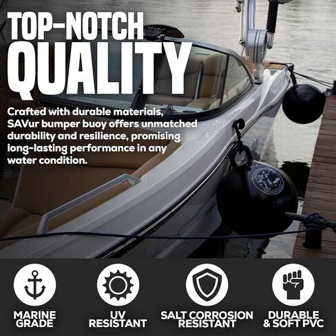 SAVur Inflatable Boat Fender with Fender Rope Lines 4 Pack of Boat Bumpers with Fender Lines for Boat Docking and Tie Ups in Saudi Arabia