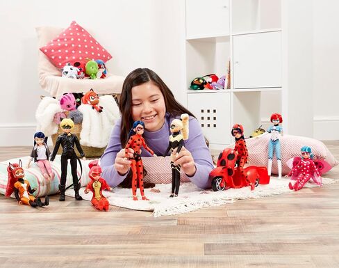 BANDAI Miraculous Ladybug and Cat Noir Toys Ladybug Fashion Doll | Articulated 26cm Ladybug Doll with Accessories Kwami | Marinette Superhero Ladybug Figurine Dolls Range in Saudi Arabia
