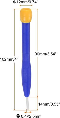 HARFINGTON Plastic Screwdriver 2.5mm Slotted Head Screw Driver Ceramic Repair Hand Tool with Rotatable Cover for High Frequency Maintenance Circuit Adjustment in Kuwait