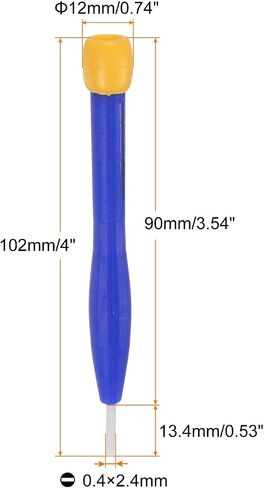 HARFINGTON Plastic Screwdriver 2.5mm Slotted Head Screw Driver Ceramic Repair Hand Tool with Rotatable Cover for High Frequency Maintenance Circuit Adjustment in Kuwait