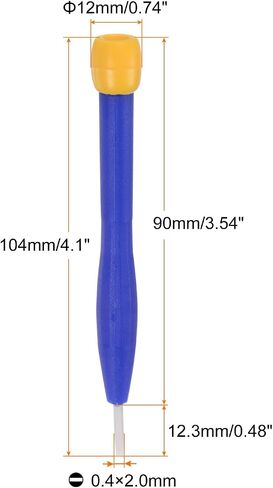 HARFINGTON Plastic Screwdriver 2.5mm Slotted Head Screw Driver Ceramic Repair Hand Tool with Rotatable Cover for High Frequency Maintenance Circuit Adjustment in Kuwait