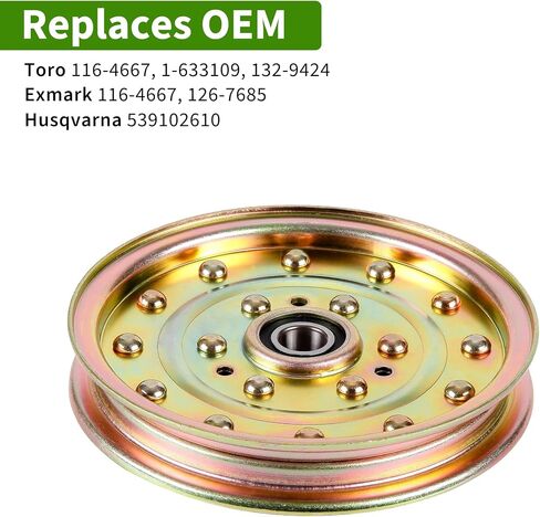 Flat Idler Pulley for Exmark/Toro 116-4667, 1-633109, 132-9424 Fits for Exmark Lazer Z, Toro Z Master Lawn Mower in Saudi Arabia