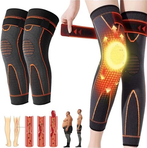 KNEECA Tourmaline Acupressure Selfheating Knee Sleeve, Tourmaline Acupressure Self-Heating Shaping Socks, Mugwort Acupressure Shaping Knee Pads, Wormwood Self-Heating Knee Pads for Men and Women in Saudi Arabia