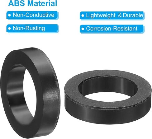 PATIKIL Round Electrical Outlet ABS Spacers Washer, 30 Pcs 12.2mm ID, 18mm OD, 4mm Length Without Threaded,Switch and Receptacle Spacers Hardware for M12 Screws in Saudi Arabia