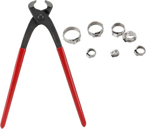 70 قطعة 7-21 مللي متر 304 مشابك خرطوم أذن واحدة من الفولاذ المقاوم للصدأ مع ذو طيات in Kuwait