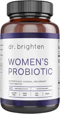 Dr. Brighten Women’s Probiotic - Probiotics, Prebiotics with Antioxidants & Sunfiber for Healthy Hormones, Balanced Female Microbiome, Ovaries and Immune Health - 60 Capsules in Kuwait