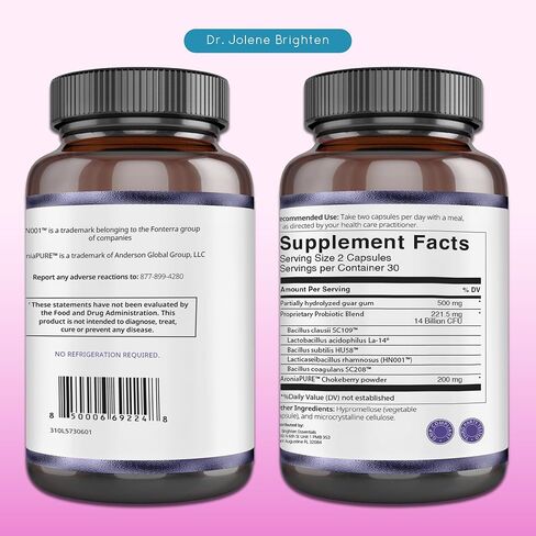 Dr. Brighten Women’s Probiotic - Probiotics, Prebiotics with Antioxidants & Sunfiber for Healthy Hormones, Balanced Female Microbiome, Ovaries and Immune Health - 60 Capsules in Kuwait