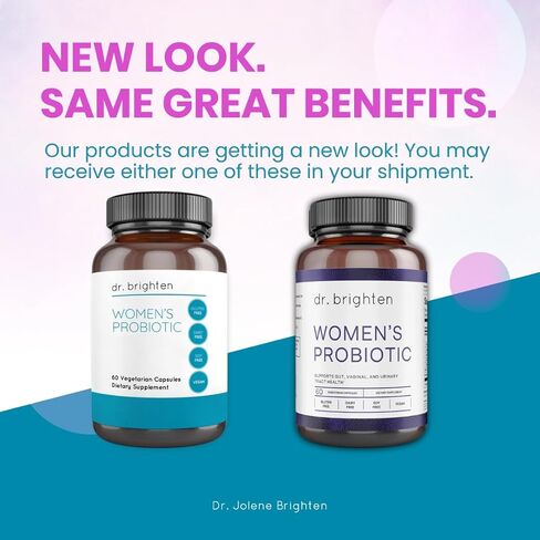 Dr. Brighten Women’s Probiotic - Probiotics, Prebiotics with Antioxidants & Sunfiber for Healthy Hormones, Balanced Female Microbiome, Ovaries and Immune Health - 60 Capsules in Kuwait
