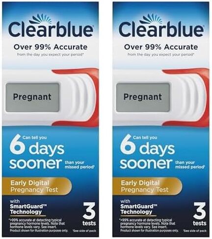 اختبار الحمل الرقمي المبكر Clearblue، الكشف المبكر في اختبار الحمل المنزلي، 5 قيراط in Kuwait