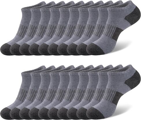 eallco 10 Pairs Ankle Socks Men Running Low Cut Socks Comfort Breathable Cushioned Casual in Kuwait
