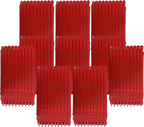 Red Plastic Security Seals (8") - Self Locking Shipping Seal with Print Progressive Numbering – Tamper Proof for Trucks, Trailers, Cargo, Containers, Luggage (1000ct) in Saudi Arabia