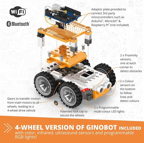 Engino Coding Lab GinoBot Educational Expandable Robot for 9 Years Old + Learn to Program Guided Experiements & Activities in Saudi Arabia