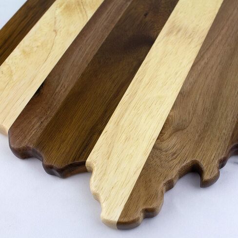 Totally Bamboo Rock & Branch Series Shiplap Ohio State Shaped Wood Serving and Cutting Board | Great for Wall Art in Kuwait