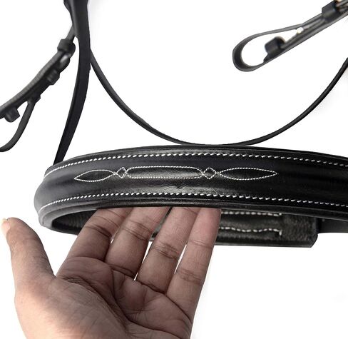 Wonder Care Top Grain Cowhide Leather English Bridle Snaffle Horse Bridle Noseband with Browband Horse Bit Bridle with Reins Bridles for Horses in Saudi Arabia