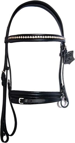 Wonder Care Top Grain Cowhide Leather English Bridle Snaffle Horse Bridle Noseband with Browband Horse Bit Bridle with Reins Bridles for Horses in Saudi Arabia