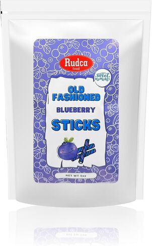 Rudca Food Exclusive Old-Fashioned Blueberry Candy Sticks - Sweet Moments, Nostalgic Candy Canes 5 oz (Pack of 1) in Saudi Arabia