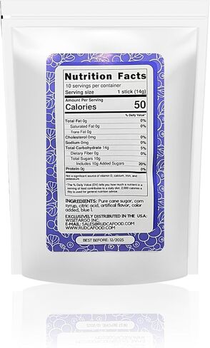 Rudca Food Exclusive Old-Fashioned Blueberry Candy Sticks - Sweet Moments, Nostalgic Candy Canes 5 oz (Pack of 1) in Saudi Arabia