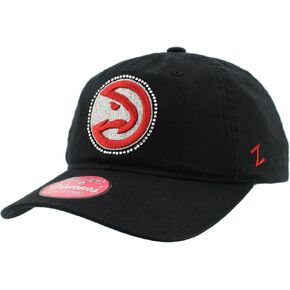 قبعة ZHATS النسائية القياسية Atlanta Hawks NBA مرخصة رسميًا وقابلة للتعديل Girlfriend Sparkle، لون الفريق، مقاس واحد