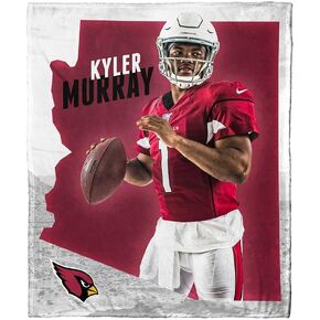 Northwest NFL Arizona Cardinals Kyler Murray Silk Touch Throw Blanket, Team Colors, 50"" x 60"", Large