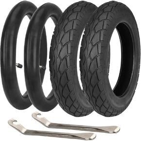 12.5x2.25 Tire and Inner Tube Set - 12 1/2 x 2 1/4 Replacement Tire and Inner Tube with Angled Valve Stem for 12 Inch Electric Bike Tire,Kid Bike,Electric Scooters Bike/Scooter Tire Tube(2 Sets)