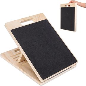 Portable Wood Slant Board for Calf Stretching Squats Calf Stretcher Physical Therapy Equipment Adjustable Incline Board